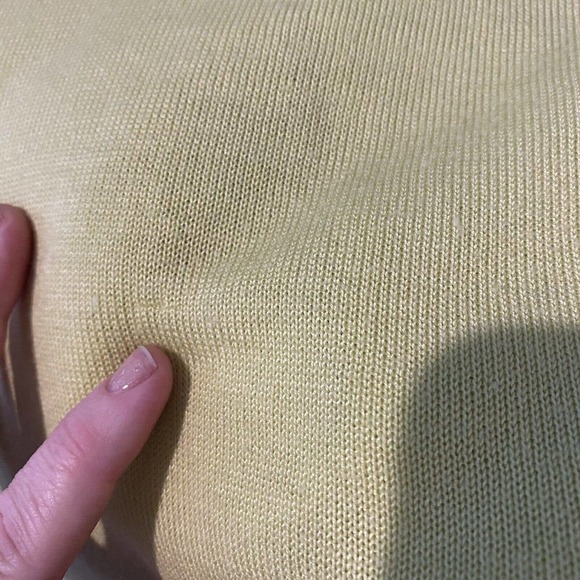 Cabi Sheer Back Sweater Chartreuse Neon Green Sz Medium Split Back Mesh - Picture 10 of 12